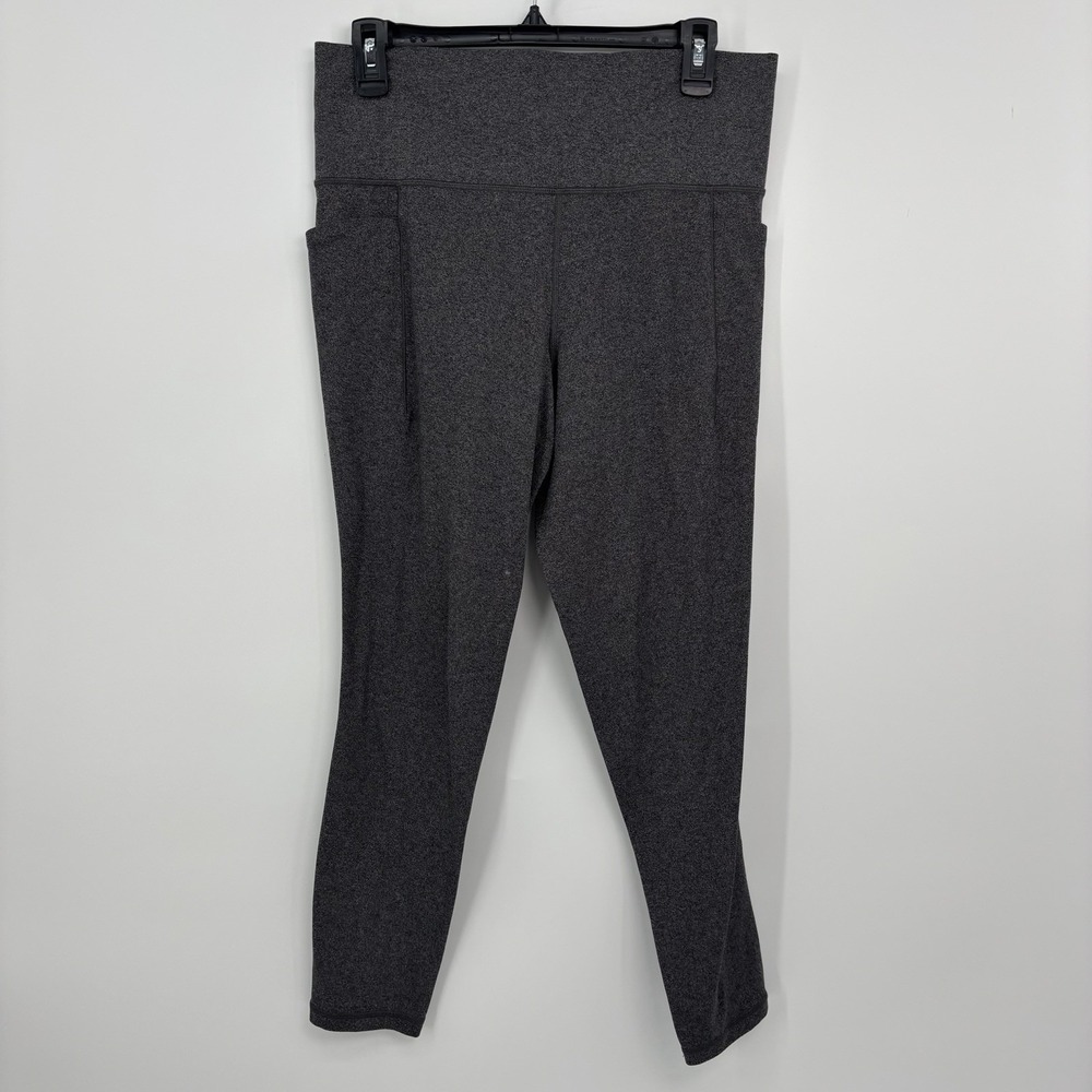Athleta Salutation Stash Pocket II 7/8 Leggings Womens Large Gray High Rise